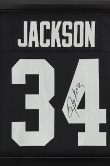 Bo Jackson Los Angeles Raiders Autographed Framed Mitchell & Ness Black Authentic Jersey Shadowbox
