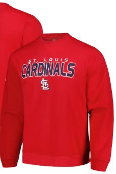 Men's Stitches  Red St. Louis Cardinals Pullover Sweatshirt