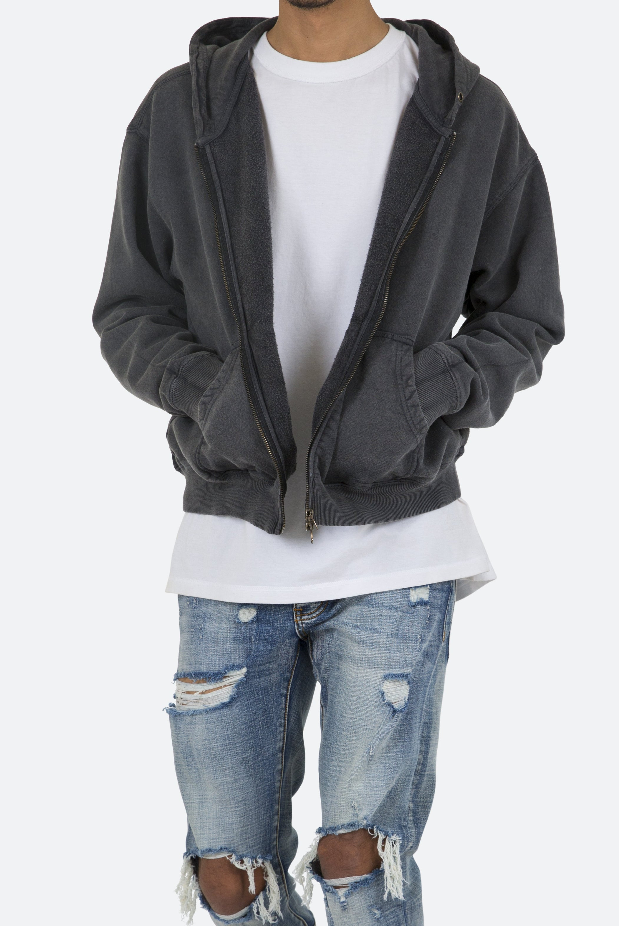 BASIC ZIP UP HOODIE